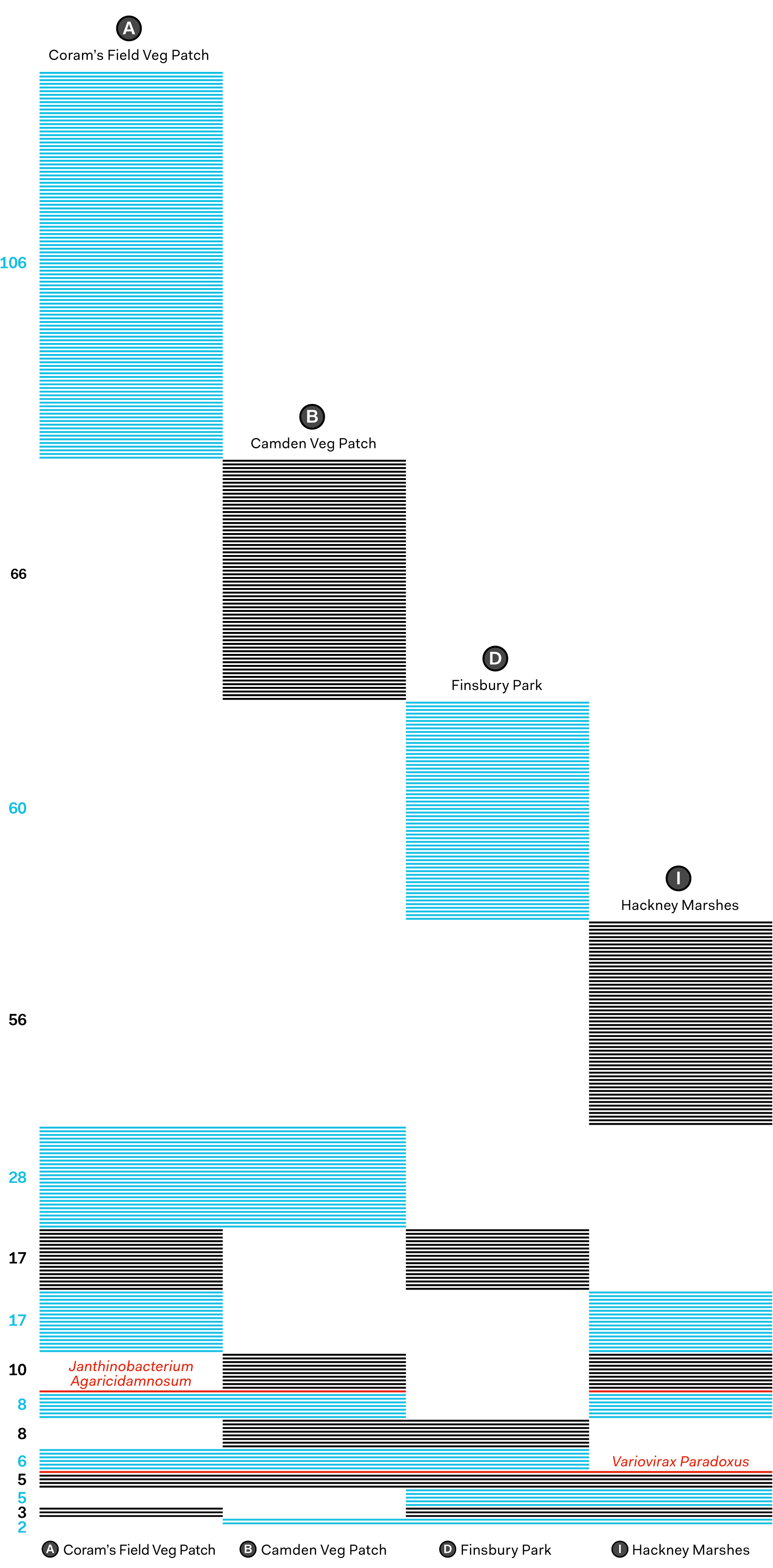 PCA analyis with species similarity between samples overlaid